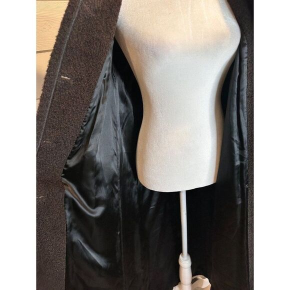 STEVE by Searle Women's Brown Suri Alpaca / Merino Wool Overcoat Size-2 - Picture 10 of 11
